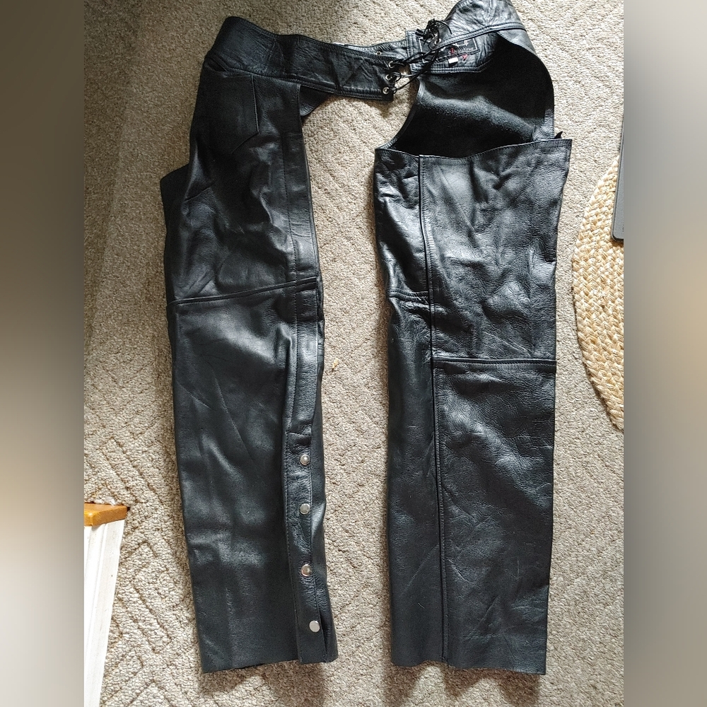 L G Cambridge Leather motorcycle chaps Sz.XXL